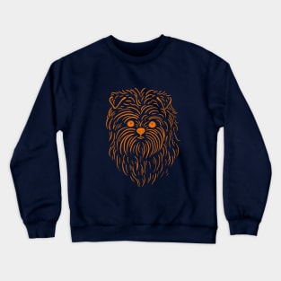 Affenpinscher (Yellow and Orange) Crewneck Sweatshirt